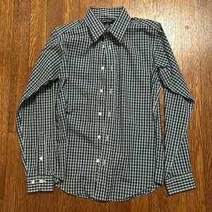 Brooks Brothers plaid button down shirt boys size M